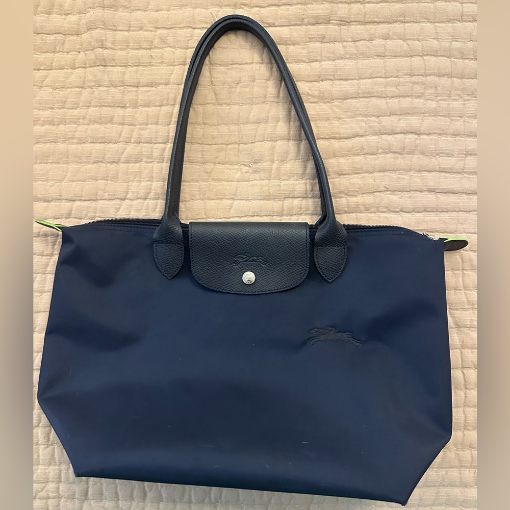Longchamp Navy Blue M Tote Bag - Excellent Condition!